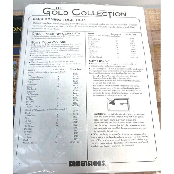RARE Dimensions Gold Collection Coming Together Needlepoint Kit By Katy Winters - Picture 4 of 6